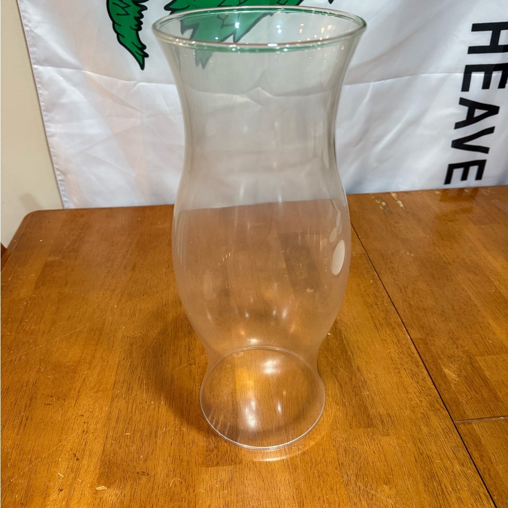 Glass hurricane vase